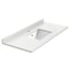 Fresca Oxford 42" Countertop with Undermount Sink - White Quartz | 1-Hole Faucet Drilling